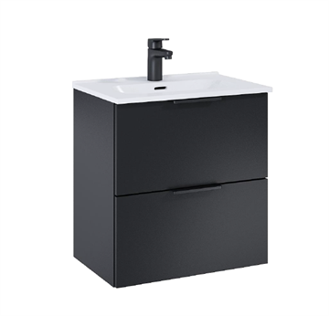 Ronja baderumsmøbel 50x35 cm, Sort Mat